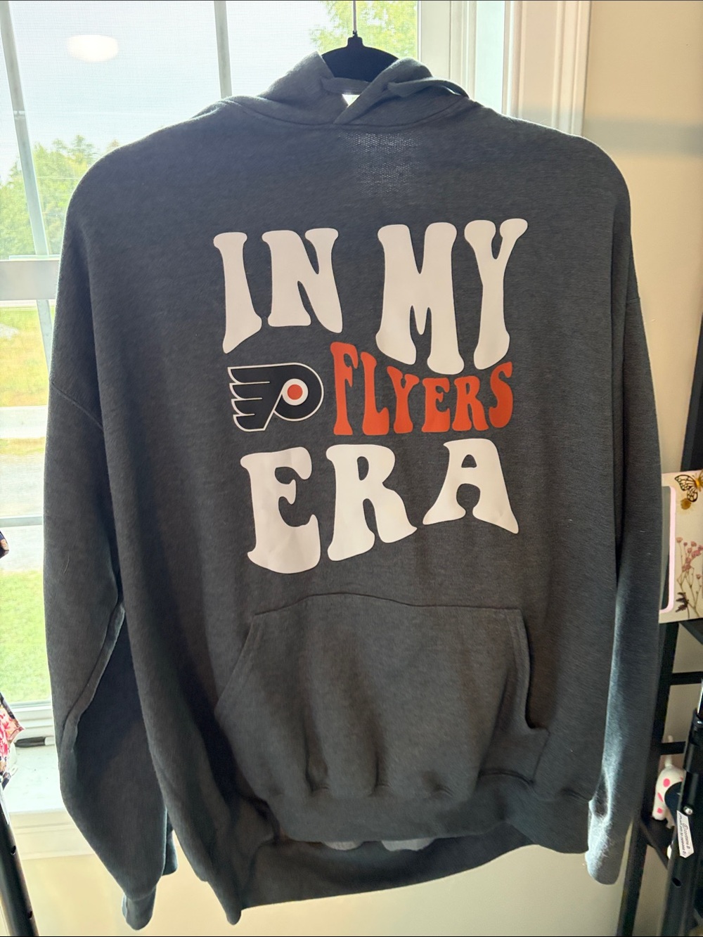NHL Gray 'In My Era' Flyers Crewneck Hoodie